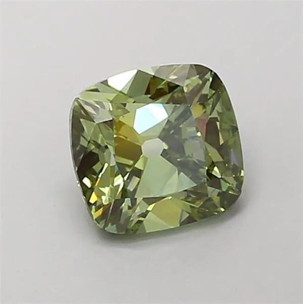 2.00ct Cushion modified Lab Grown Diamond (Colour Fancy Vivid Green, Clarity VS1, IGI Certified)