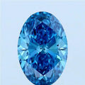 2.00ct Oval Lab Grown Diamond (Colour Fancy Vivid Blue, Clarity VVS2, IGI Certified)