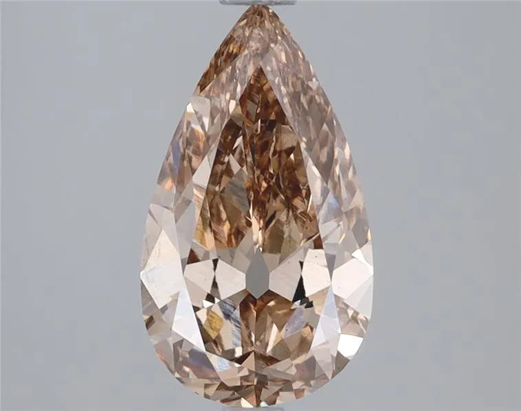 2.00ct Pear Lab Grown Diamond (Colour Champagne, Clarity VS2, Cut EX, Uncertified)