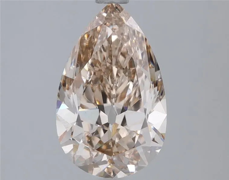 2.00ct Pear Lab Grown Diamond (Colour Champagne, Clarity VS2, Cut EX, Uncertified)