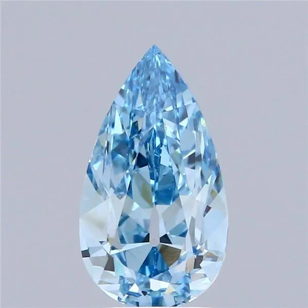 2.00ct Pear Lab Grown Diamond (Colour Fancy Vivid Blue, Clarity VS1, IGI Certified)
