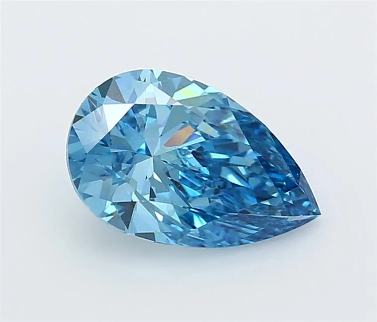 2.00ct Pear Lab Grown Diamond (Colour Fancy Vivid Blue, Clarity VVS2, IGI Certified)