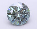 2.00ct Round Lab Grown Diamond (Colour Fancy Vivid Blueish Green, Clarity SI1, Cut ID, IGI Certified)