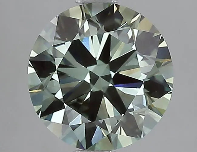 2.00ct Round Lab Grown Diamond (Colour Fancy Vivid Green, Clarity VS1, Cut EX, Uncertified)