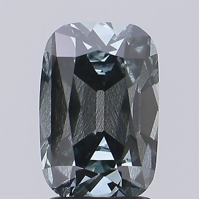 2.01ct Cushion Lab Grown Diamond (Colour Fancy Light Blueish Gray, Clarity I1, IGI Certified)