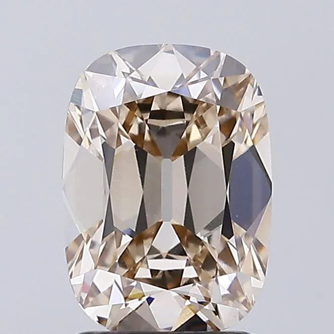 2.01ct Cushion Lab Grown Diamond (Colour Very Light Brown, Clarity VS1, IGI Certified)