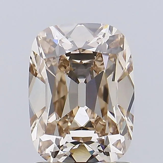 2.01ct Cushion brilliant Lab Grown Diamond (Colour Fancy Light Brown, Clarity VS1, IGI Certified)
