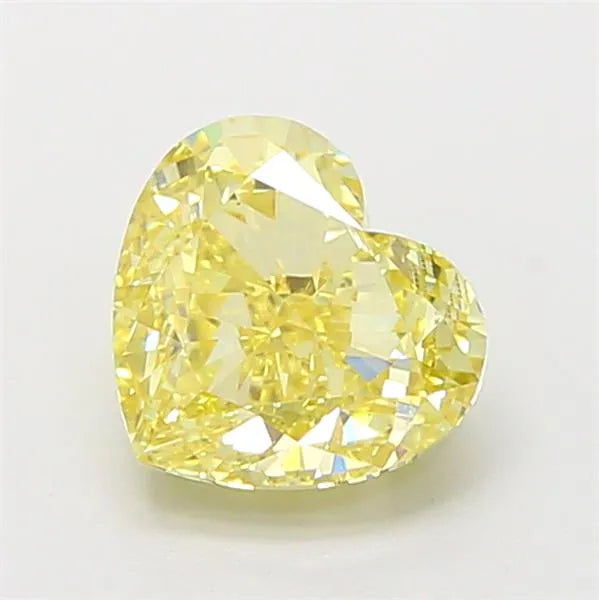 2.01ct Heart Lab Grown Diamond (Colour Fancy Intense Yellow, Clarity VS2, IGI Certified)