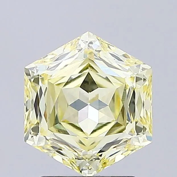 2.01ct Hexagonal Lab Grown Diamond (Colour Fancy Light Yellow, Clarity VS1, IGI Certified)