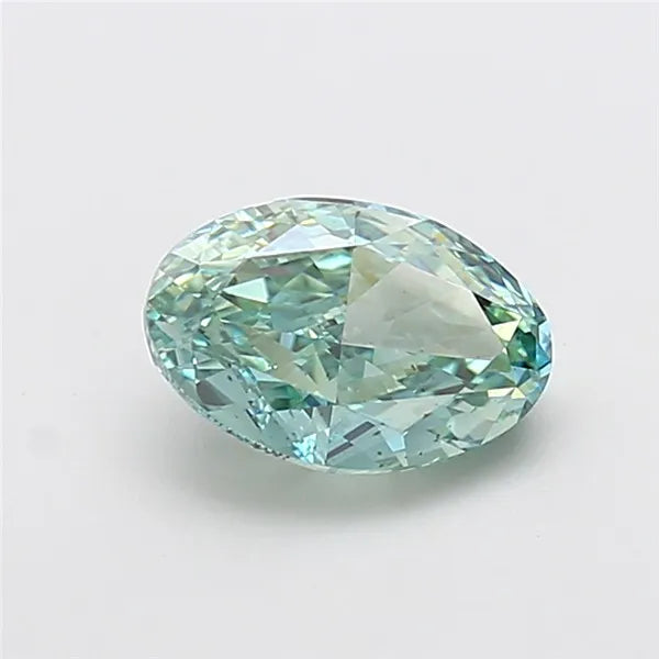 2.01ct Oval Lab Grown Diamond (Colour Fancy Green, Clarity VS2, Uncertified)