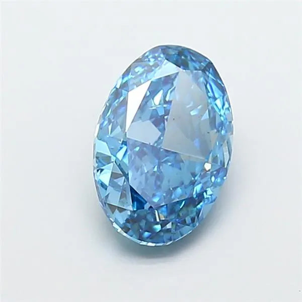 2.01ct Oval Lab Grown Diamond (Colour Fancy Vivid Blue, Clarity VS2, IGI Certified)
