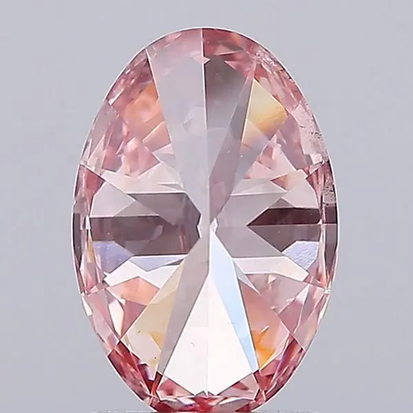 2.01ct Oval Lab Grown Diamond (Colour Fancy Vivid Pink, Clarity SI1, IGI Certified)