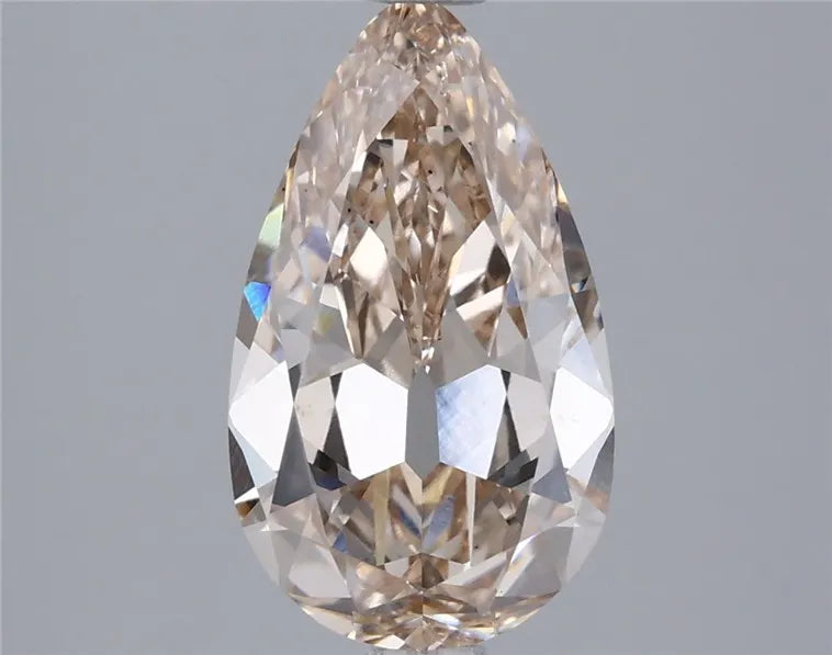2.01ct Pear Lab Grown Diamond (Colour Champagne, Clarity VS2, Cut EX, Uncertified)
