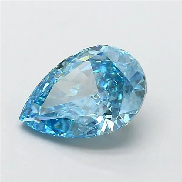 2.01ct Pear Lab Grown Diamond (Colour Fancy Vivid Blue, Clarity SI2, IGI Certified)