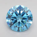 2.01ct Round Lab Grown Diamond (Colour Fancy Vivid Blue, Clarity SI1, Cut EX, IGI Certified)