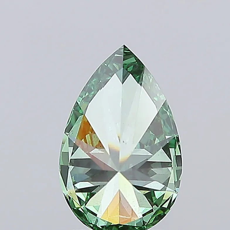 2.02ct Pear Lab Grown Diamond (Colour Fancy Vivid Green, Clarity SI1, IGI Certified)