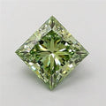2.02ct Princess Lab Grown Diamond (Colour Fancy Vivid Green, Clarity VS2, IGI Certified)