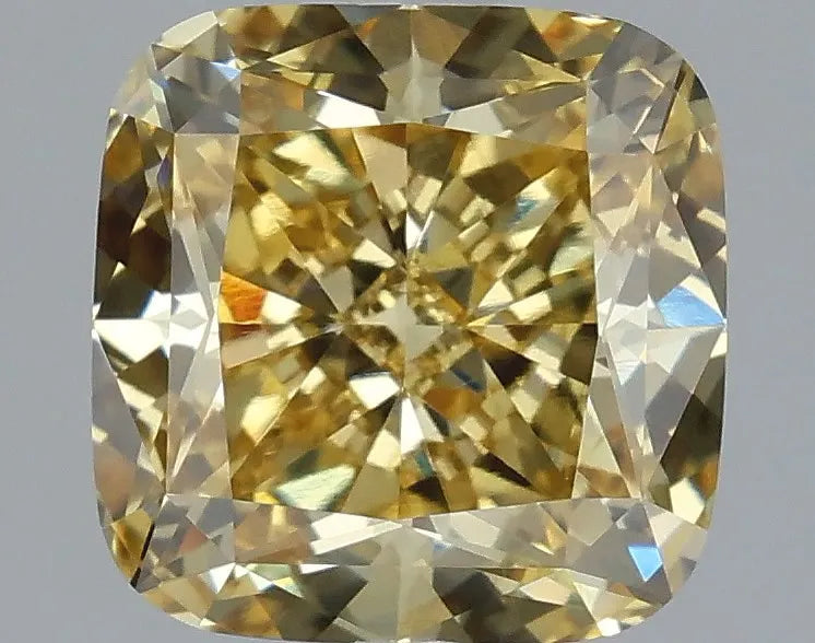 2.03ct Cushion modified Lab Grown Diamond (Colour Fancy Intense Yellow, Clarity VVS2, IGI Certified)