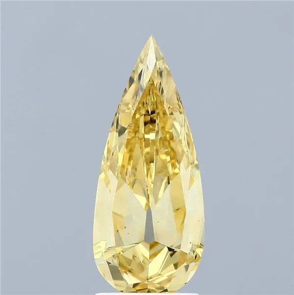 2.03ct Pear Lab Grown Diamond (Colour Fancy Intense Yellow, Clarity VS1, IGI Certified)