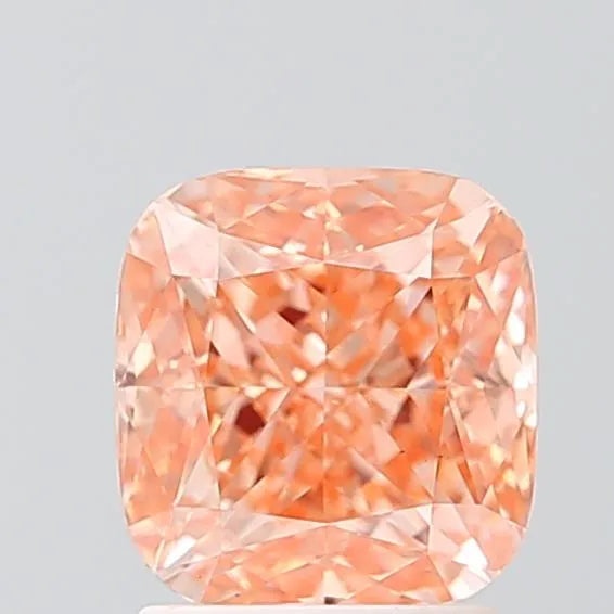 2.04ct Cushion modified Lab Grown Diamond (Colour Fancy Vivid Pinkish Orange, Clarity VS2, IGI Certified)