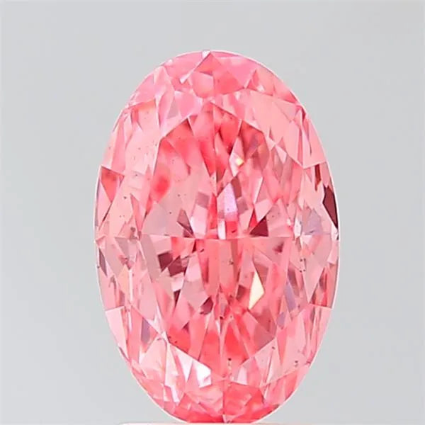 2.04ct Oval Lab Grown Diamond (Colour Fancy Vivid Pink, Clarity SI1, IGI Certified)