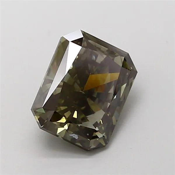 2.04ct Radiant Lab Grown Diamond (Colour Fancy Deep Green Gray, Clarity VS2, IGI Certified)