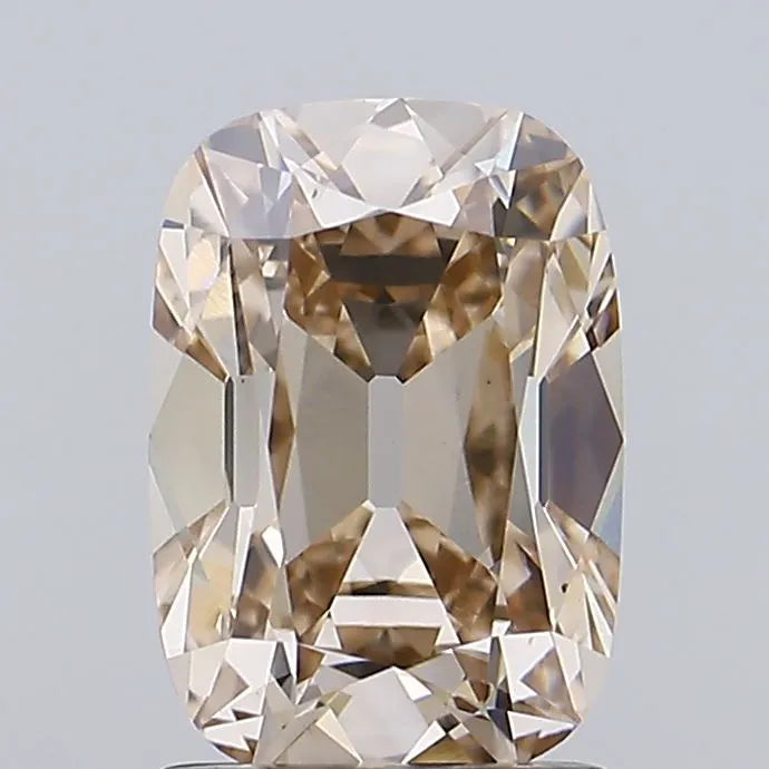 2.05ct Cushion brilliant Lab Grown Diamond (Colour Fancy Light Brown, Clarity VS1, IGI Certified)