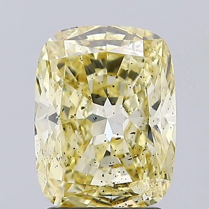 2.05ct Cushion brilliant Lab Grown Diamond (Colour Fancy Vivid Yellow, Clarity SI2, Uncertified)