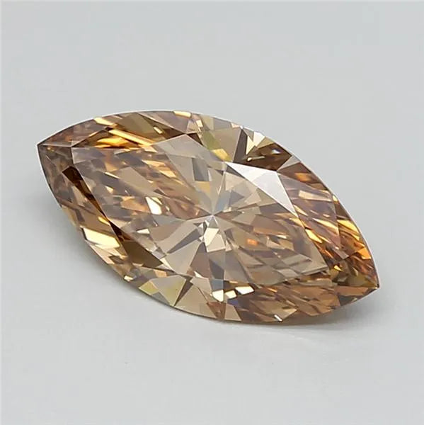 2.05ct Marquise Lab Grown Diamond (Colour Fancy Light Brown, Clarity VS1, IGI Certified)