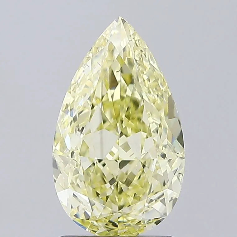 2.05ct Pear Lab Grown Diamond (Colour Fancy Light Yellow, Clarity VS2, IGI Certified)