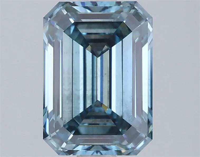 2.06ct Emerald Lab Grown Diamond (Colour Fancy Vivid Blue, Clarity VS2, IGI Certified)