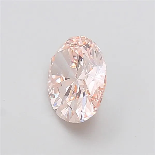 2.06ct Oval Lab Grown Diamond (Colour Fancy Light Brown Pink, Clarity VS1, IGI Certified)