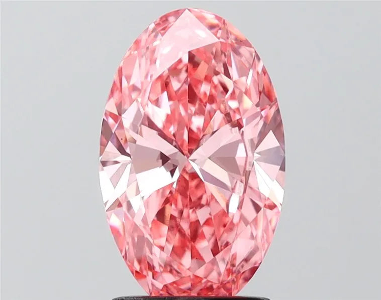 2.06ct Oval Lab Grown Diamond (Colour Fancy Vivid Pink, Clarity VS1, IGI Certified)