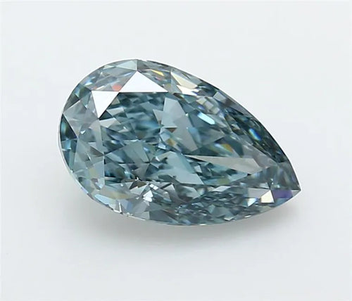 2.06ct Pear Lab Grown Diamond (Colour Fancy Vivid Blue, Clarity IF, IGI Certified)