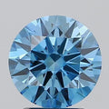 2.06ct Round Lab Grown Diamond (Colour Fancy Vivid Blue, Clarity VVS1, Cut ID, IGI Certified)
