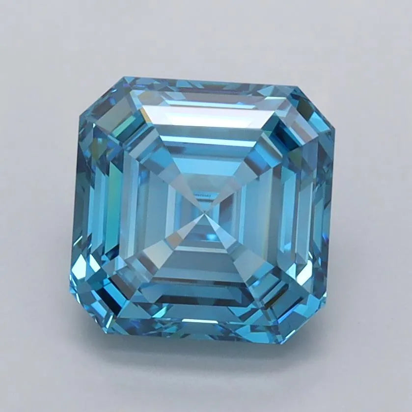 2.07ct Asscher Lab Grown Diamond (Colour Fancy Vivid Blue, Clarity VVS2, IGI Certified)