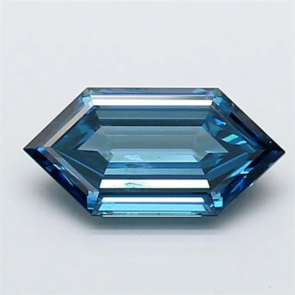 2.07ct Hexagonal Lab Grown Diamond (Colour Fancy Vivid Blue, Clarity VVS2, IGI Certified)