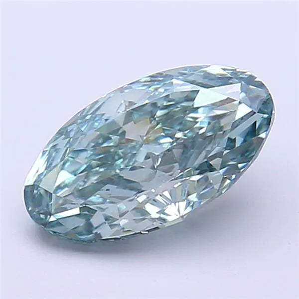 2.07ct Oval Lab Grown Diamond (Colour Fancy Vivid Blue, Clarity VVS2, IGI Certified)