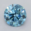 2.07ct Round Lab Grown Diamond (Colour Fancy Vivid Blue, Clarity VVS2, Cut ID, IGI Certified)