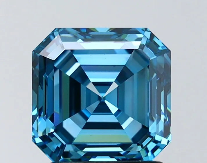 2.08ct Asscher Lab Grown Diamond (Colour Fancy Vivid Blue, Clarity VS1, IGI Certified)