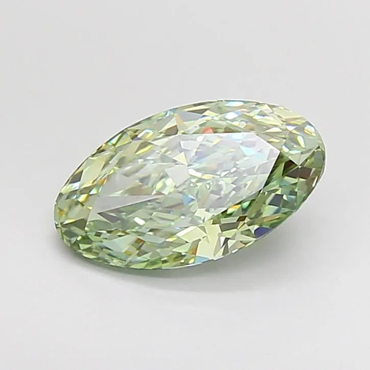 2.08ct Oval Lab Grown Diamond (Colour Fancy Vivid Green, Clarity VS2, IGI Certified)