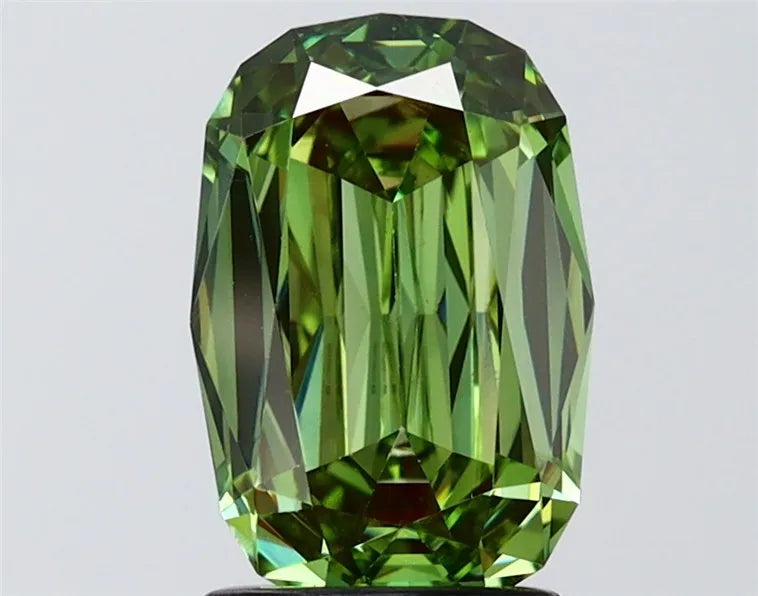 2.09ct Cushion modified Lab Grown Diamond (Colour Fancy Vivid Green, Clarity VVS2, IGI Certified)