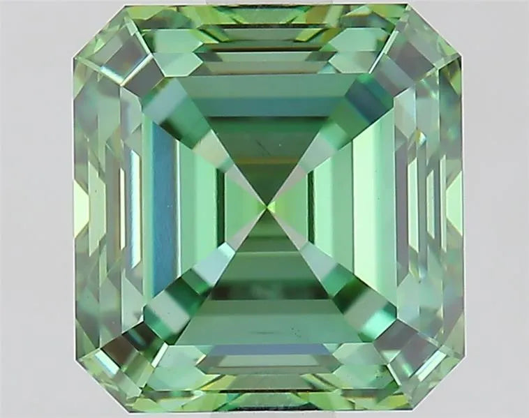 2.10ct Asscher Lab Grown Diamond (Colour Fancy Vivid Green, Clarity VS1, IGI Certified)