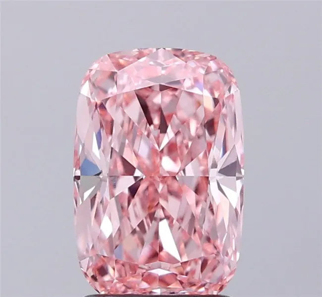 2.10ct Cushion modified Lab Grown Diamond (Colour Fancy Vivid Pink, Clarity VVS2, IGI Certified)
