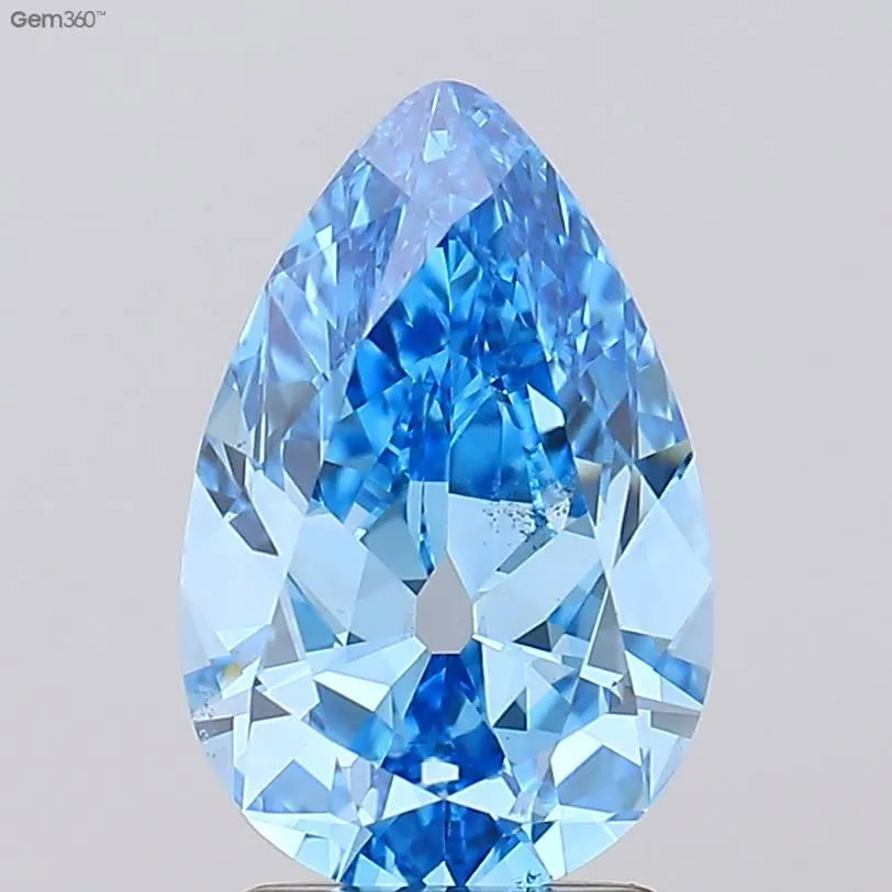 2.17ct European cut Lab Grown Diamond (Colour Fancy Intense Blue, Clarity VS2, Uncertified)