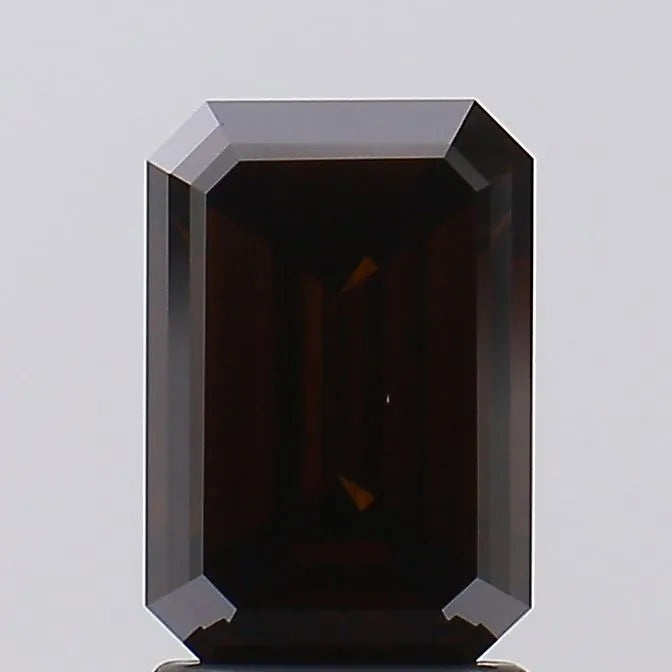2.19ct Emerald Lab Grown Diamond (Colour Fancy Deep Brown, Clarity VS1, Uncertified)