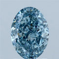 2.19ct Oval Lab Grown Diamond (Colour Fancy Vivid Blue, Clarity VVS2, IGI Certified)