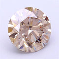 2.27ct Round Lab Grown Diamond (Colour Very Light Brown, Clarity VS1, Cut ID, IGI Certified)