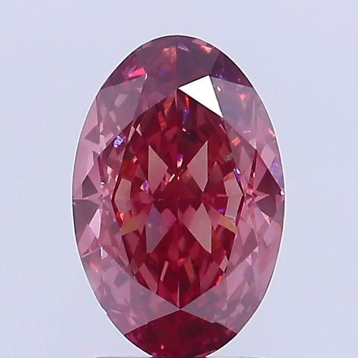 2.30ct Oval Lab Grown Diamond (Colour Fancy Vivid Purplish Pink, Clarity SI1, Uncertified)