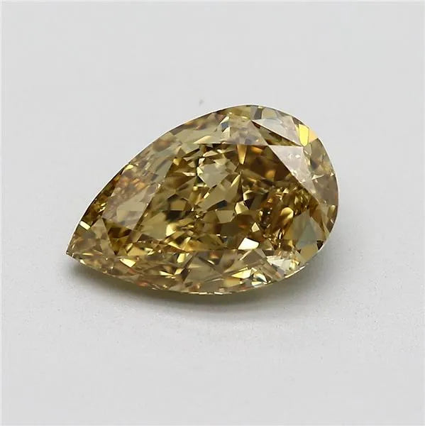 2.32ct Pear Natural Diamond (Colour Fancy Brownish Yellow, Clarity VVS1, GIA Certified)